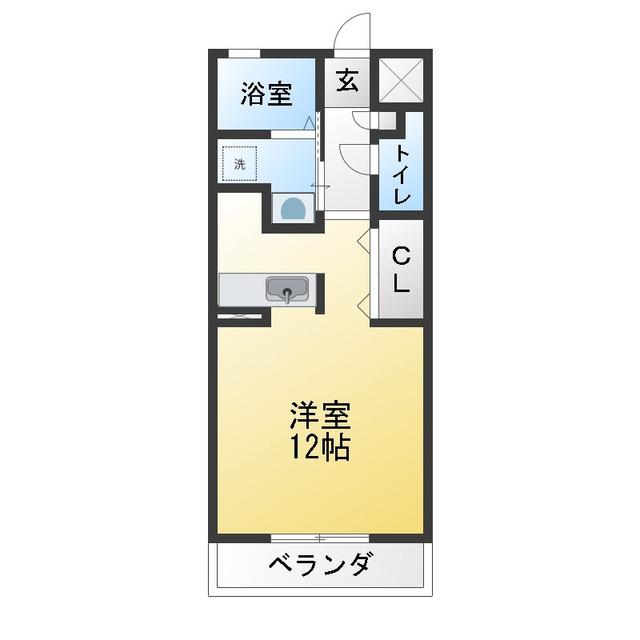 GARNISH I(ワンルーム/6階)の間取り写真