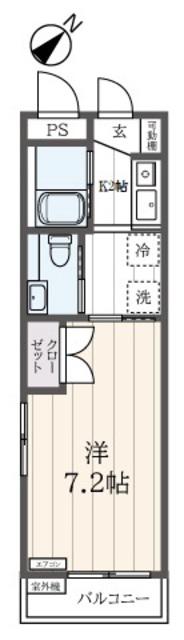 コアクレスト永山II(1K/3階)の間取り写真