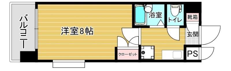 リファレンス吉塚(1K/6階)の間取り写真