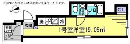 アージュドール前仲町(ワンルーム/5階)の間取り写真