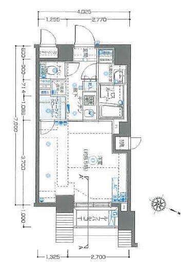 フェニックス渋谷本町(1K/5階)の間取り写真