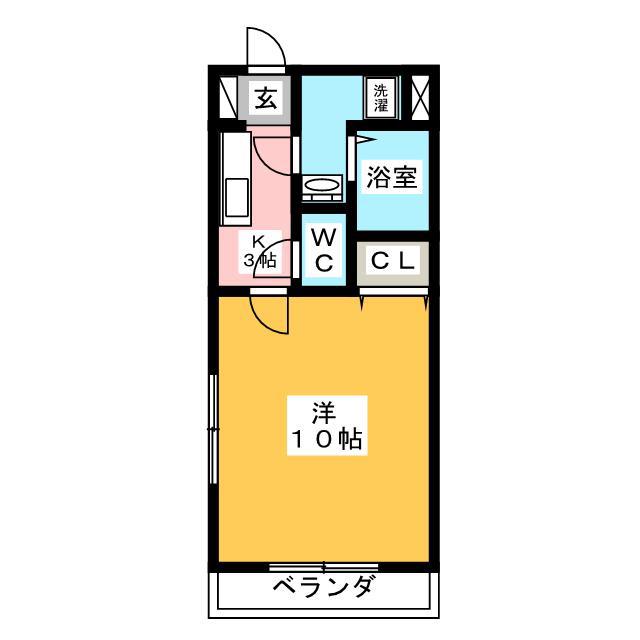 ユートピア マツバラ(1K/4階)の間取り写真