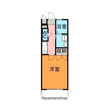 ペガサス5(1K/3階)の間取り写真