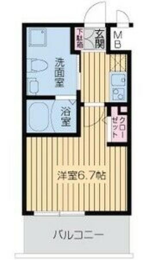 レジディア谷町(1K/5階)の間取り写真