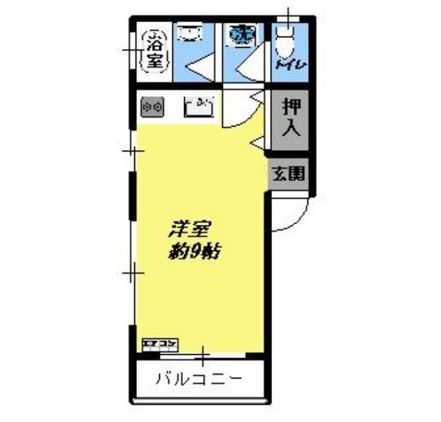 メゾンE(ワンルーム/2階)の間取り写真
