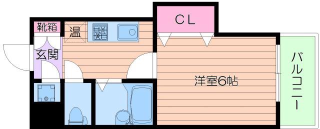アパルト松崎(1K/8階)の間取り写真