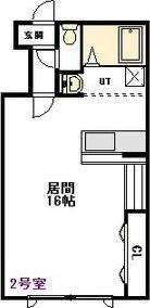 セザンヌVII (1K/2階)の間取り写真