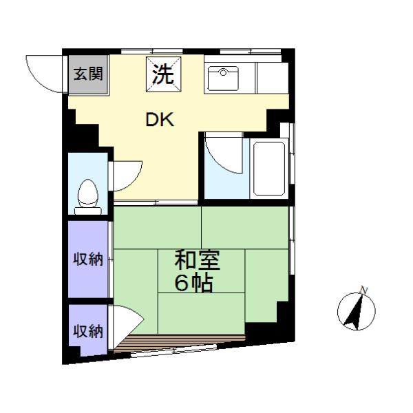第一まつやビル(1K/4階)の間取り写真