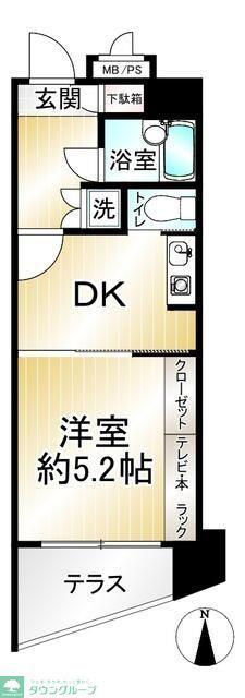 クリオ三鷹壱番館(1DK/1階)の間取り写真