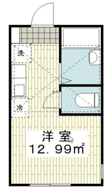 プライムテラス大和A(ワンルーム/2階)の間取り写真