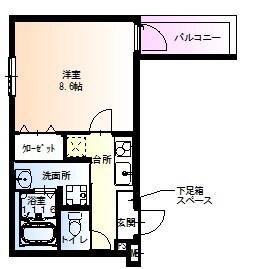 フジパレス尼崎城南(1K/2階)の間取り写真