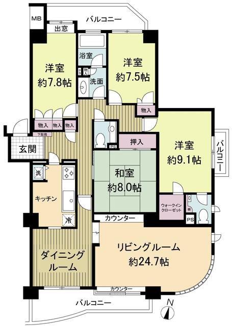 モアクレスト上星川(4LDK/3階)の間取り写真