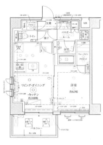 ヴァースクレイシアIDZ南千住(1LDK/3階)の間取り写真