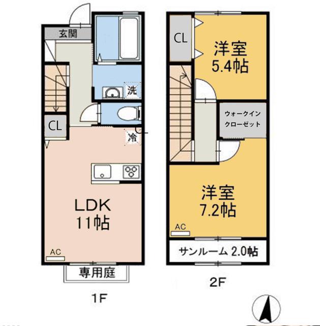 ソルトグラス(2SLDK/1階)の間取り写真