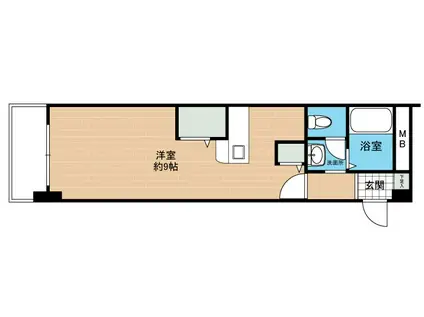 NKビル(ワンルーム/10階)の間取り写真