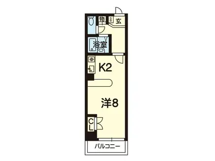 リライズ呉服町(1K/7階)の間取り写真