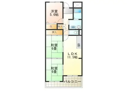 ヴィラソレイユ(3LDK/1階)の間取り写真