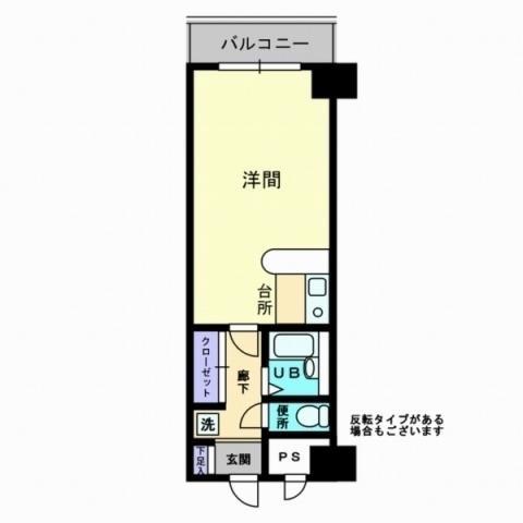 グレースタワー(1K/3階)の間取り写真