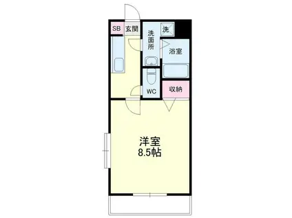 ARTERIOR HILLS イースト(1K/1階)の間取り写真