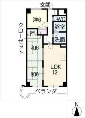 スカイガーデンズ(3LDK/1階)の間取り写真