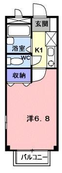 ルミエール(1K/2階)の間取り写真