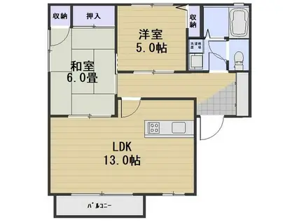 ディアス78T(2LDK/2階)の間取り写真