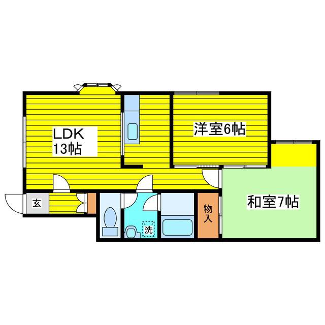 アイリス31(2LDK/2階)の間取り写真