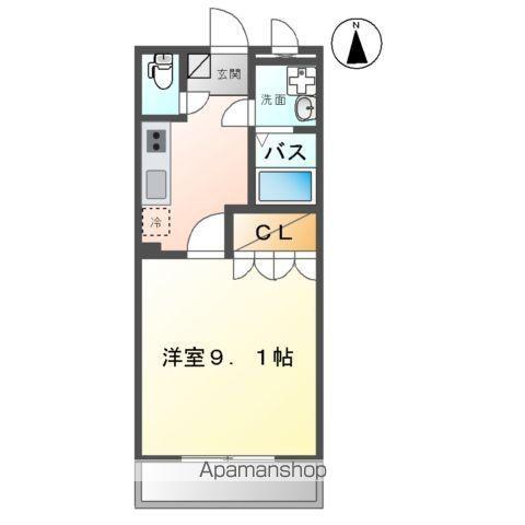 ルミナスハイム壱番館(1K/1階)の間取り写真