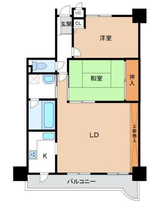プレステージ飾磨駅前III(2LDK/6階)の間取り写真