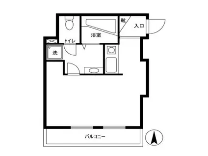 マンシーズ自由が丘(1K/1階)の間取り写真