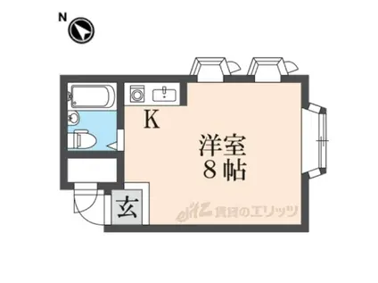 ハマンション香里(ワンルーム/1階)の間取り写真