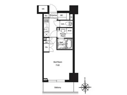 HF正光寺赤羽レジデンスII(1K/2階)の間取り写真