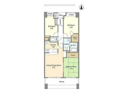 ネクス川口(3LDK/4階)の間取り写真