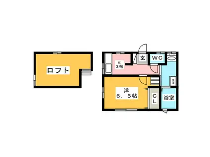 メゾンAZ(1K/1階)の間取り写真