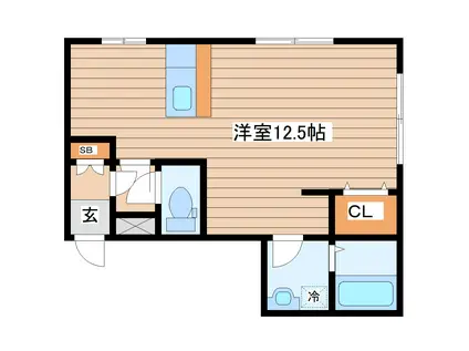 アトリエ プルミエ(ワンルーム/2階)の間取り写真