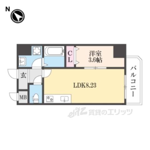 MAISON PREMIER VI(1LDK/9階)の間取り写真