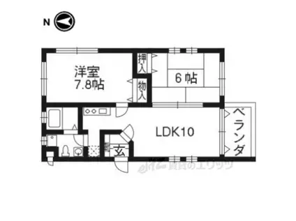 アントレデゥブリーズ(2LDK/2階)の間取り写真