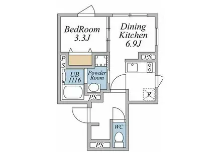 リーガランド武蔵小山(1DK/3階)の間取り写真