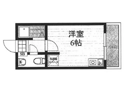 JLBグランエクリュ東小金井(1K/1階)の間取り写真