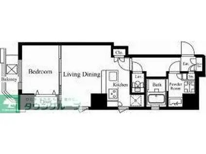 スタイルヒルズ秋葉原(1LDK/8階)の間取り写真
