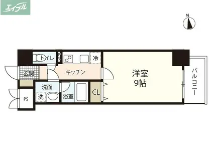 THE MODERN岡山駅前(1K/11階)の間取り写真