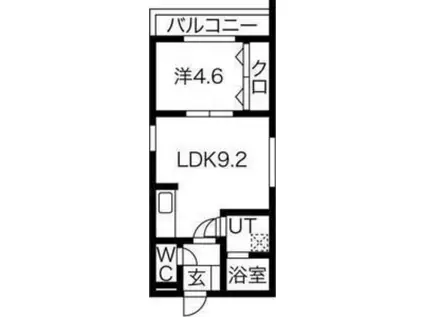 グランメゾン厚別II(1LDK/4階)の間取り写真