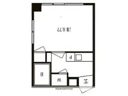 ウイングV(1K/5階)の間取り写真