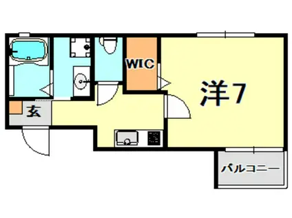 ワコーレヴィータ篠原南町(1K/2階)の間取り写真