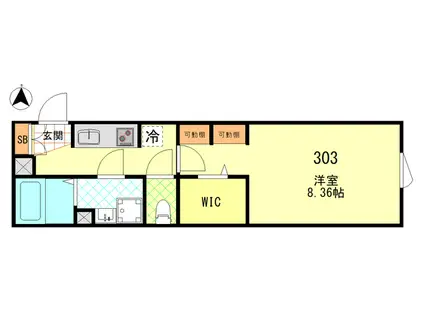 CFジオーレ殿町(1K/3階)の間取り写真