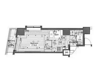 ガラ・ステーション四谷三丁目(1K/3階)の間取り写真