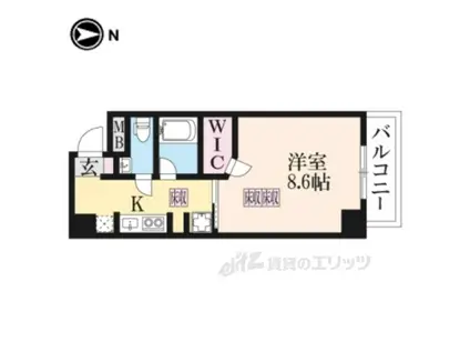 フクダ不動産新大宮マンション(1K/4階)の間取り写真