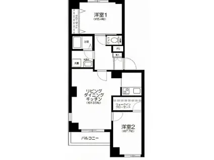 ソフィア中落合(2LDK/1階)の間取り写真