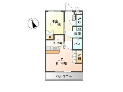 エルアール26(1LDK/2階)の間取り写真