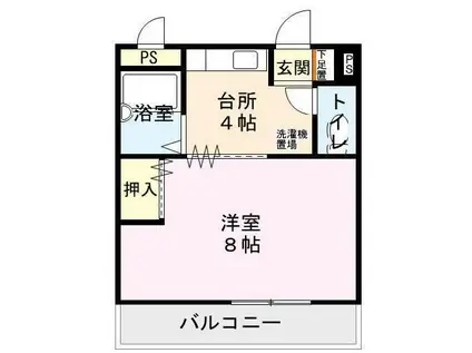 マンションK20(1K/3階)の間取り写真